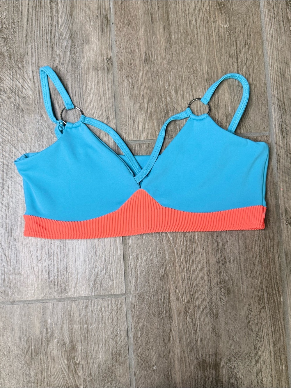 Tiger Friday Blue Coral Trim Dance Top